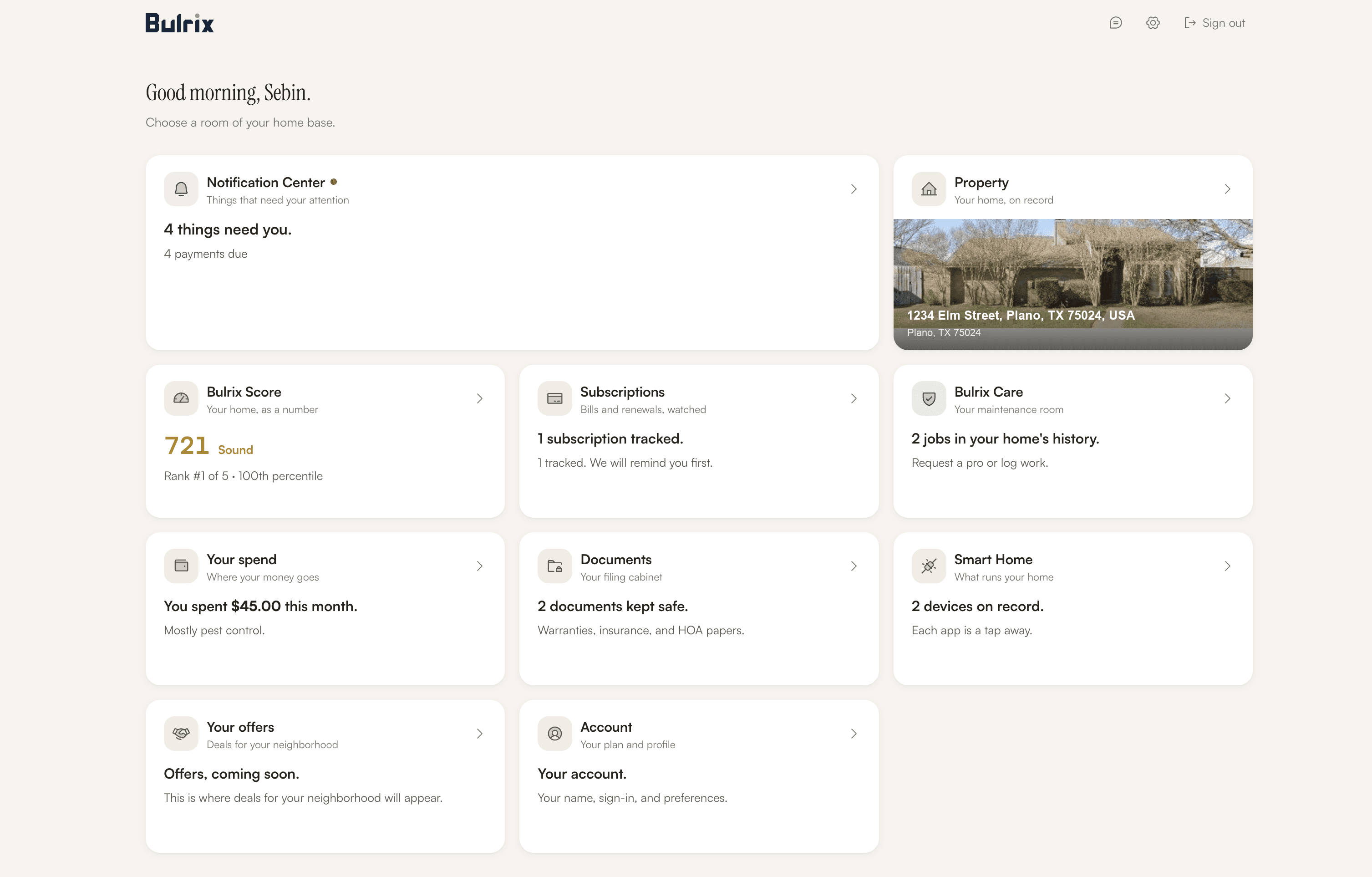 A home's record: each job dated and itemized, with the photographs taken on the day.